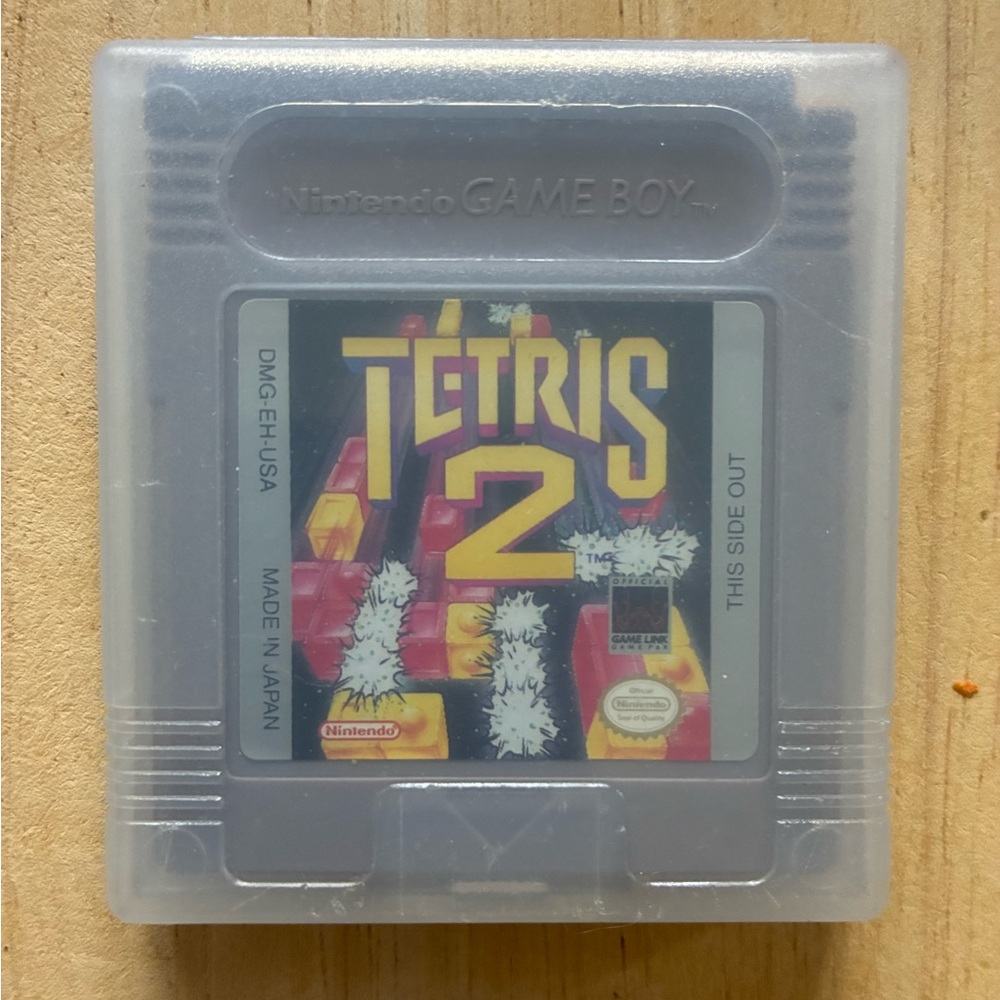 Nintendo Game Boy TETRIS 2 Game With Case, Tested, Works